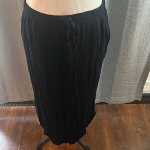 Black Women's cotton Skirt w/pockets